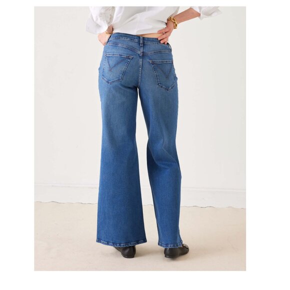 Mersea Voyageur Kate Wide Leg Jeans in Baltic size 25. NWT - Picture 5 of 7